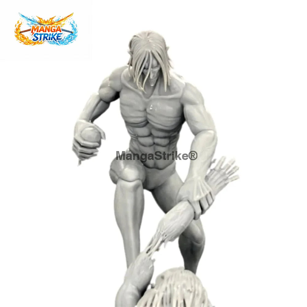 Figurine Attaque des Titans - en résine du Titan Assaillant vs Titan Mâchoire - figurine