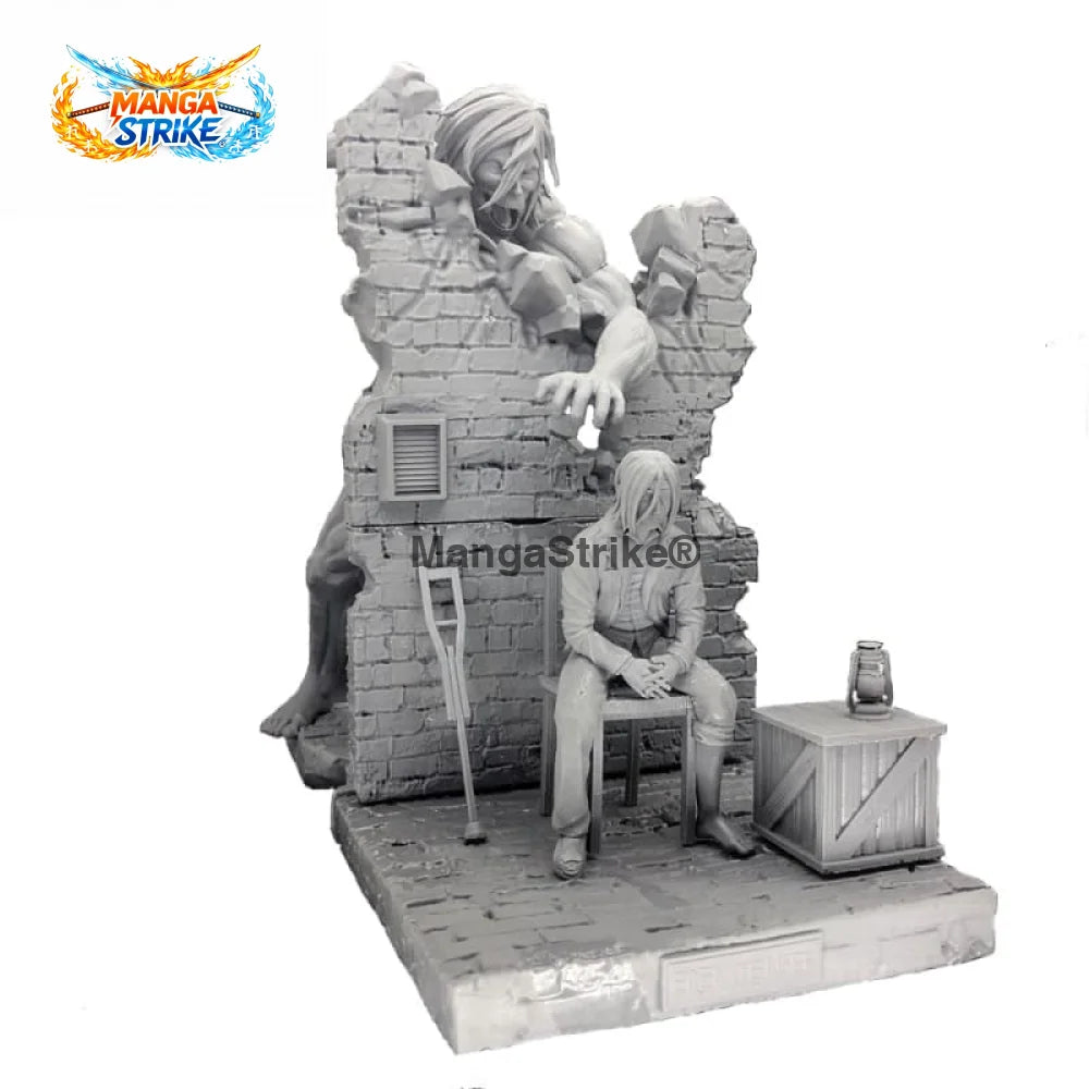 Figurine Attaque des Titans - en résine Titan Assailant et Eren Jaeger - figurine