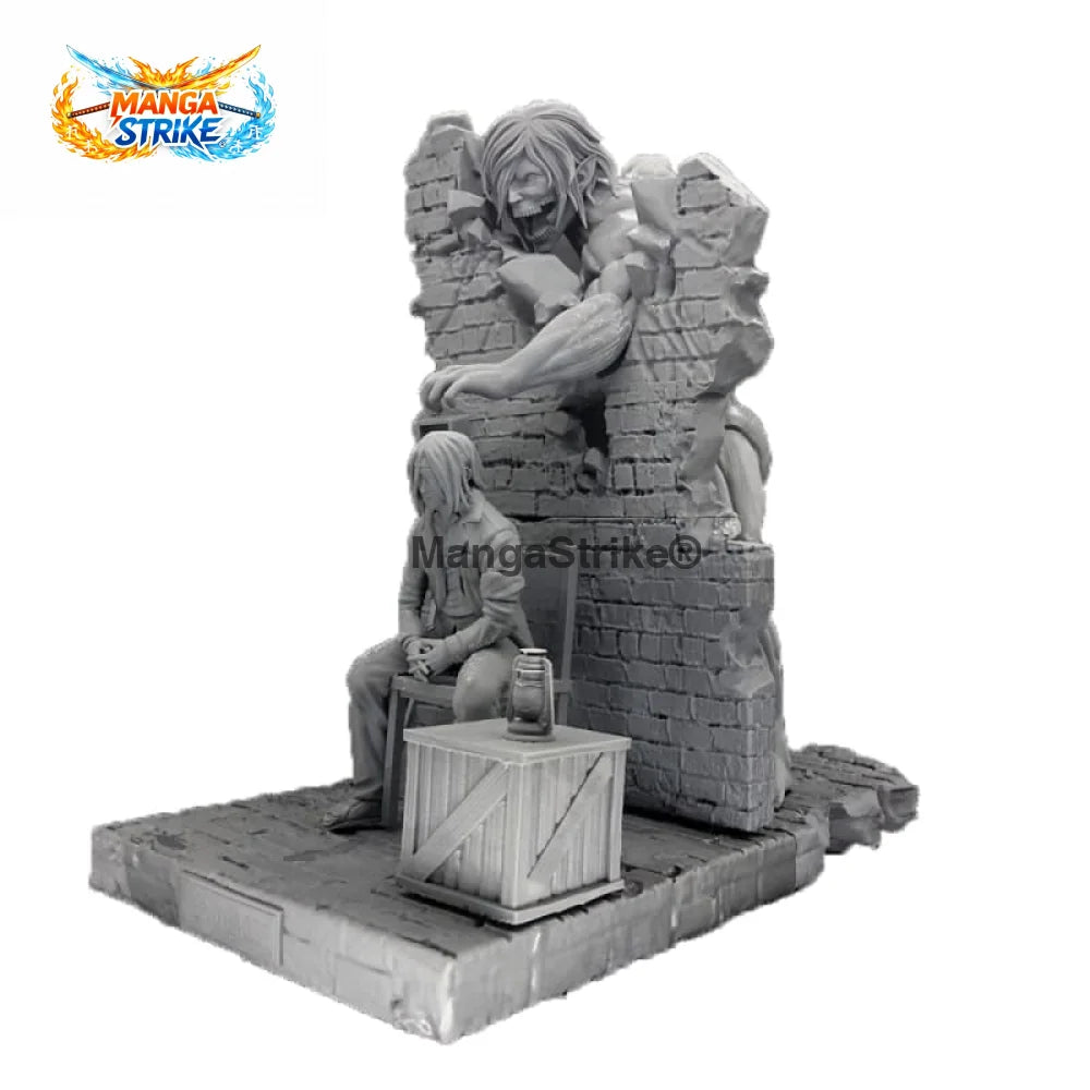 Figurine Attaque des Titans - en résine Titan Assailant et Eren Jaeger - figurine