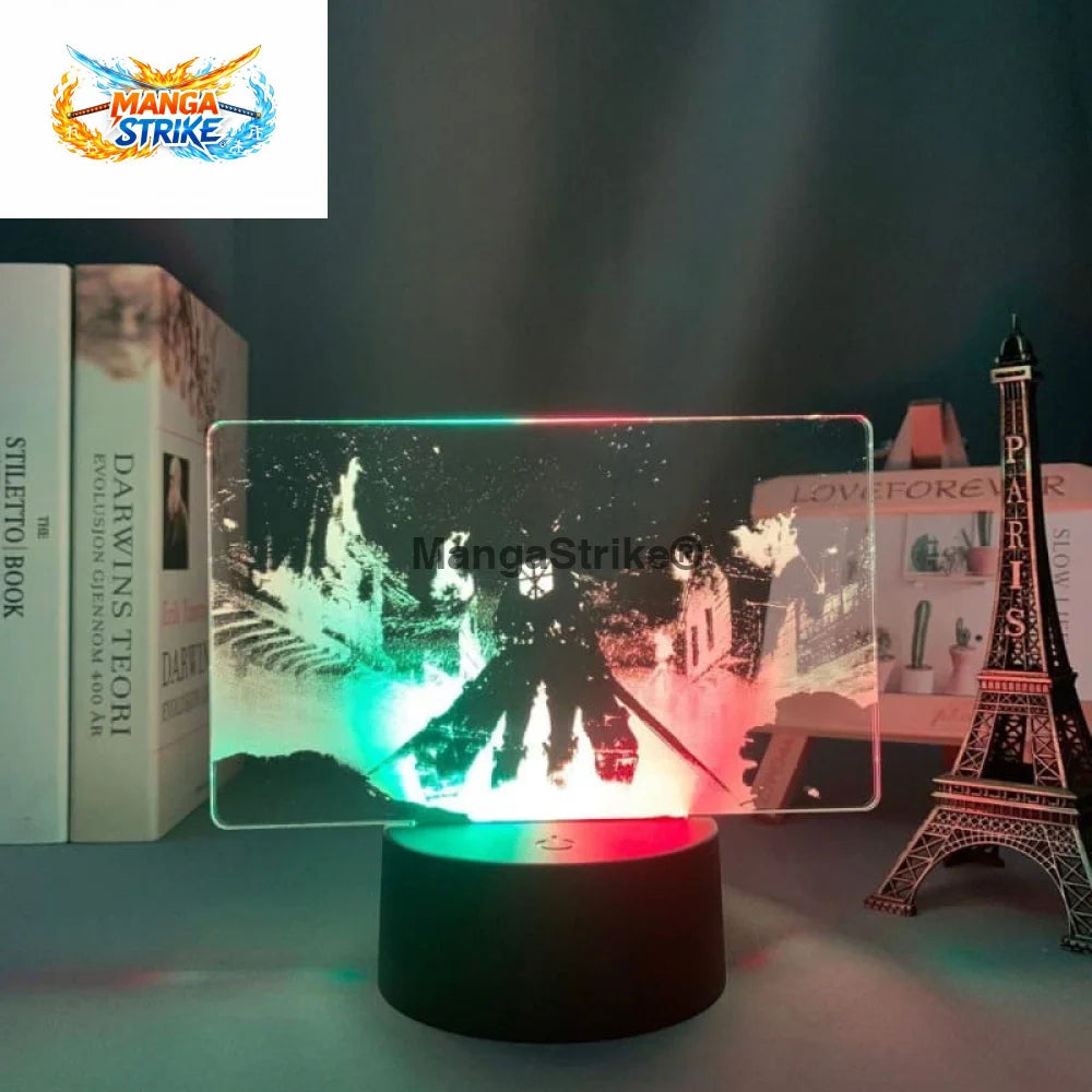 Lampe Attaque des Titans - LED Eren Jaeger Bicolore - Avec télécommande