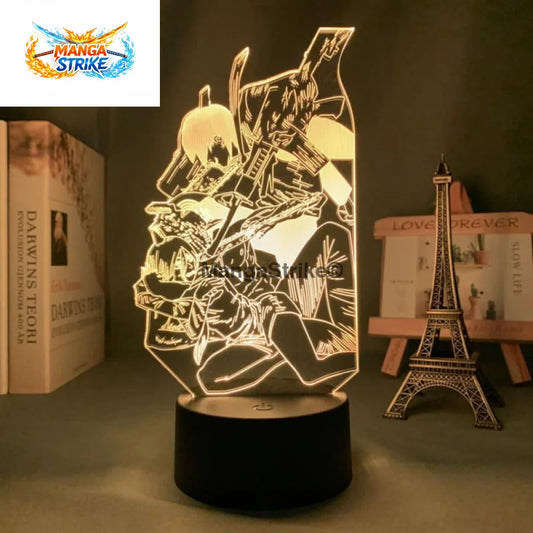 Lampe Chainsaw Man - LED Démon Flingue - Demon Flingue Vs Denji et Power