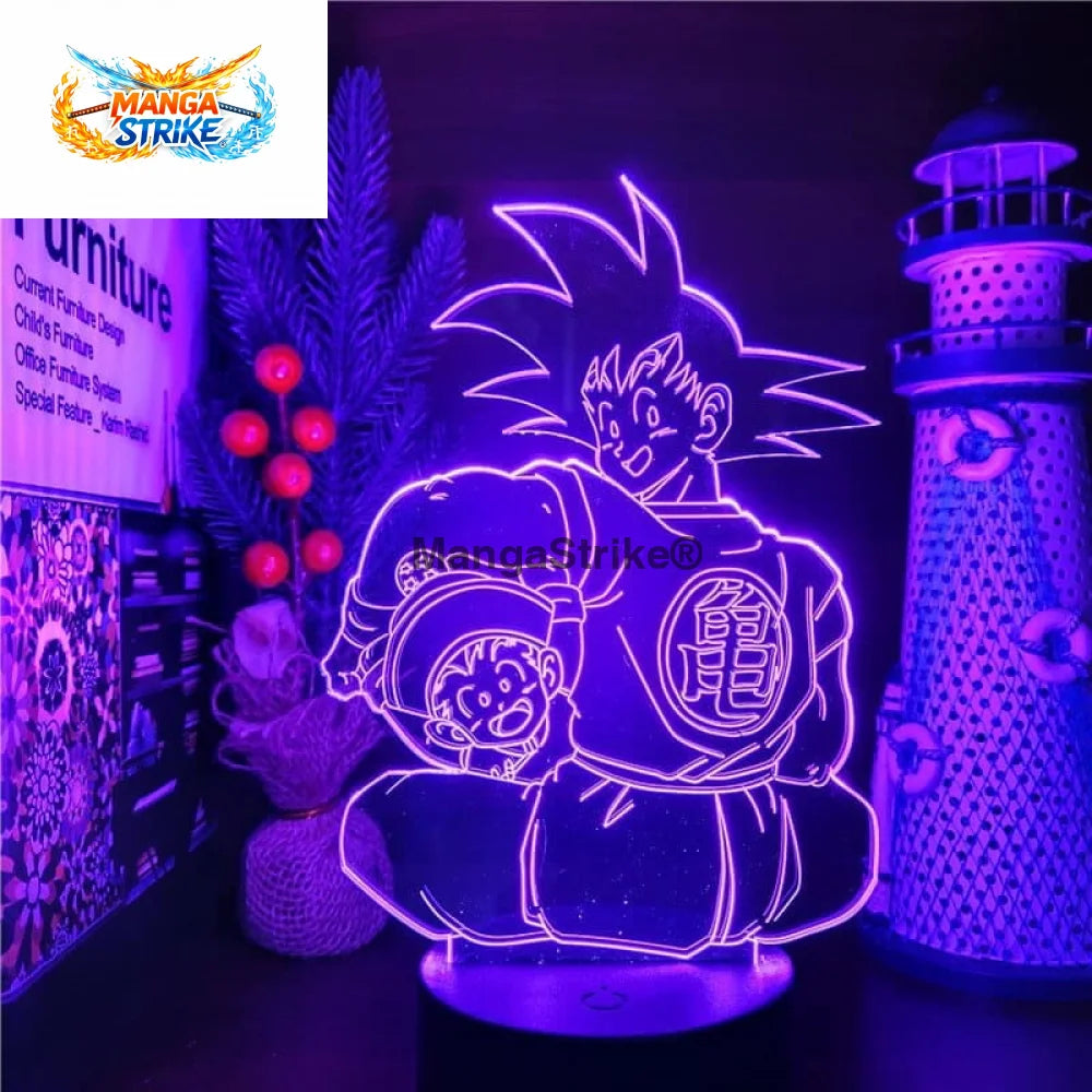 Lampe Dragon Ball Z - LED Goku x Gohan - Goku & Gohan