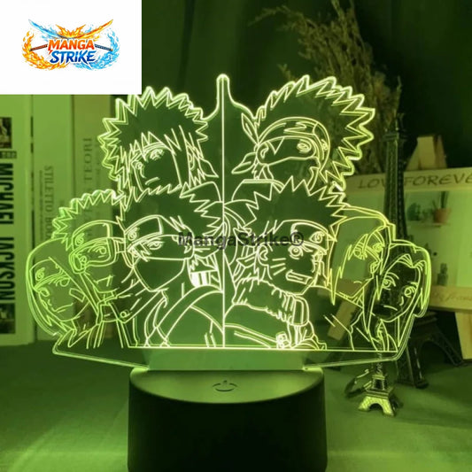 Lampe Naruto - LED Equipe 7 x Equipe Minato - Equipe 7 x Equipe Minato