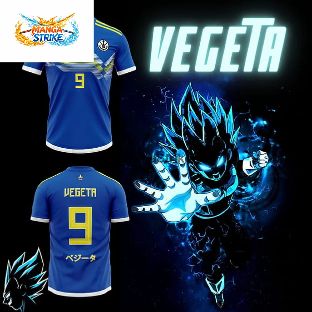 Maillot Dragon Ball Z - de Foot Vegeta SSJ Bleu
