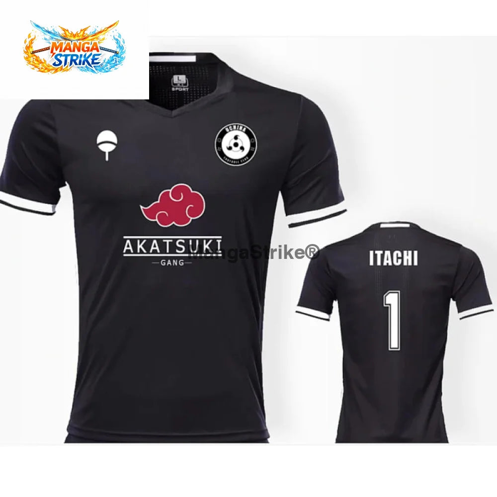 Maillot Naruto Shipudden - de Foot Itachi Uchiwa Noir - XS