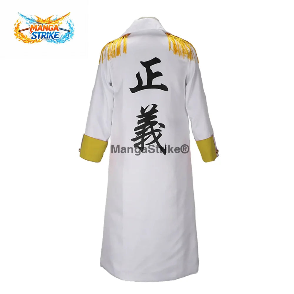 Marine Vice Admiral Cosplay Costume Kizaru Cloak Men Cloak Coat Suit - Yellow / L