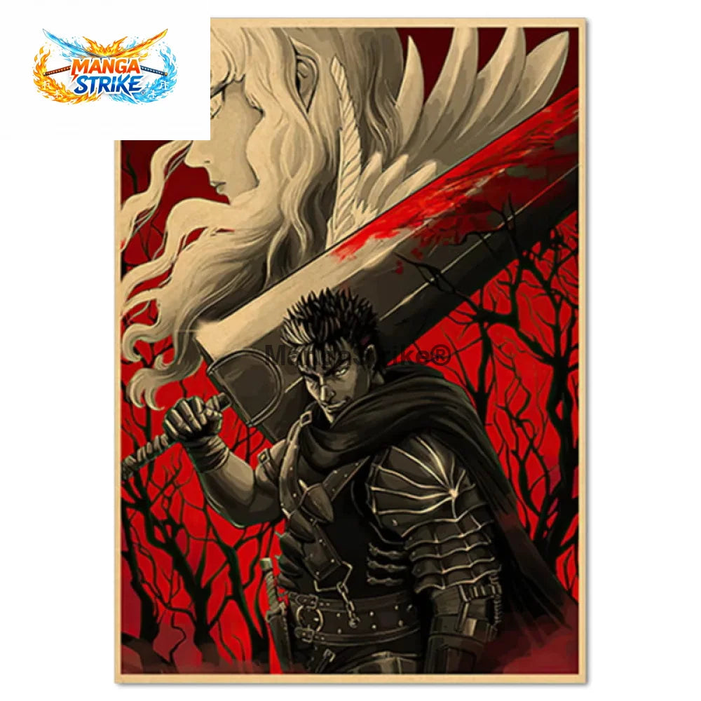 Poster Berserk - Guts et Griffith ’Une Triste Amitié’