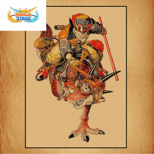 Poster Dragon Ball Z - Goku ’Dinosaure’ - Son Goku