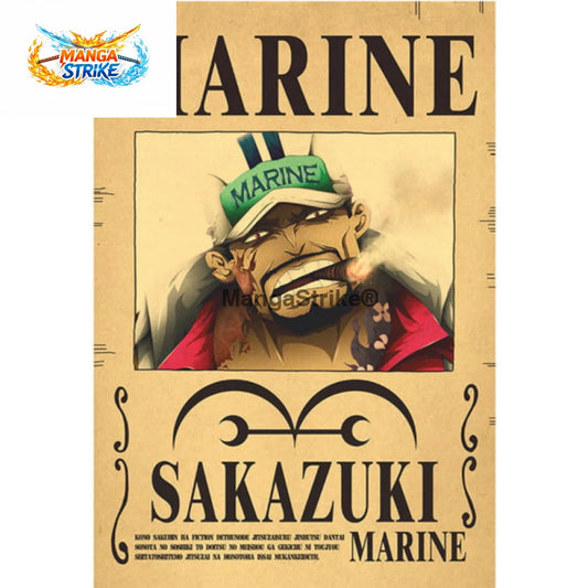 Poster One Piece - Wanted Akainu - Poster Wanted Akainu