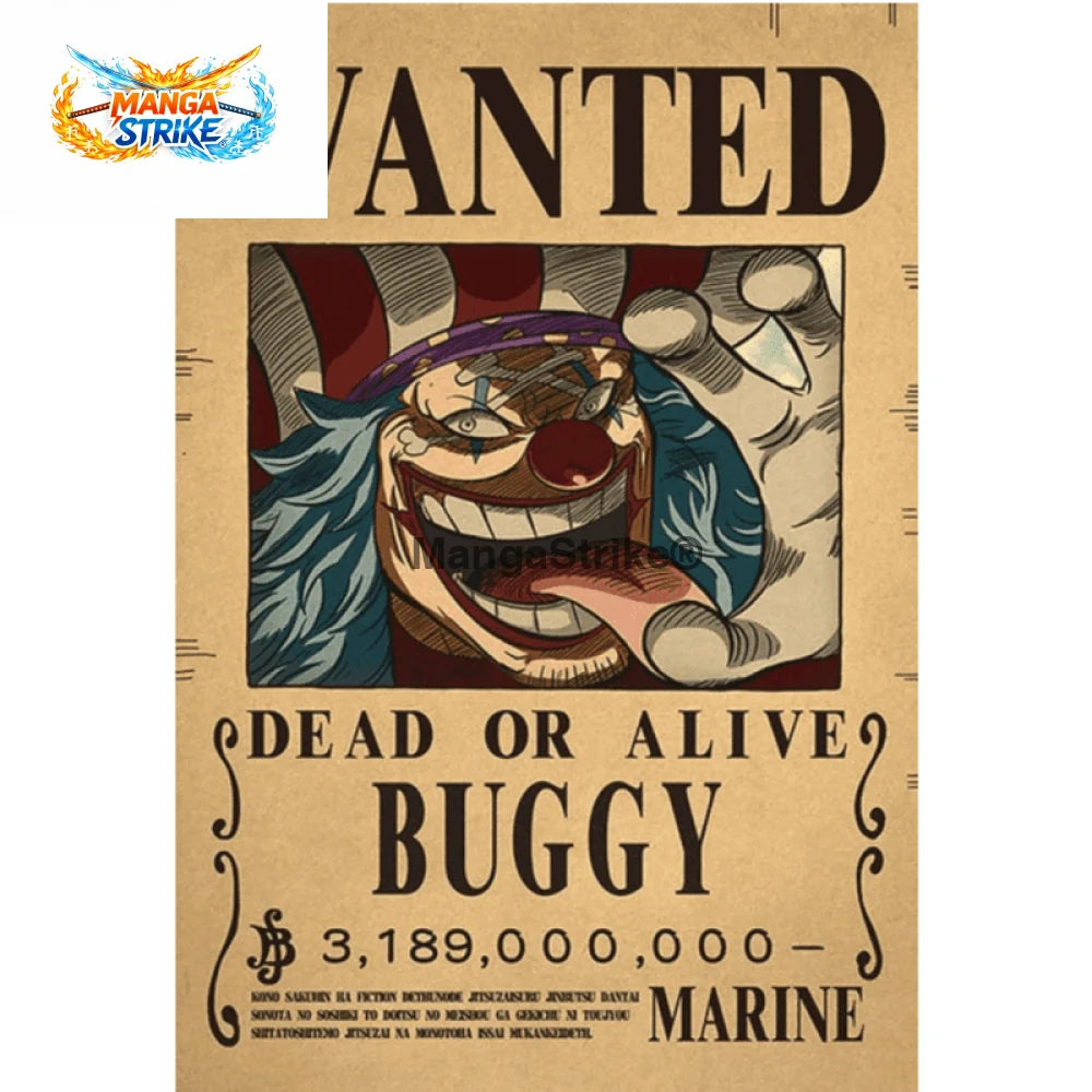 Poster One Piece - Wanted Baggy Yonko - Baggy - bijoux