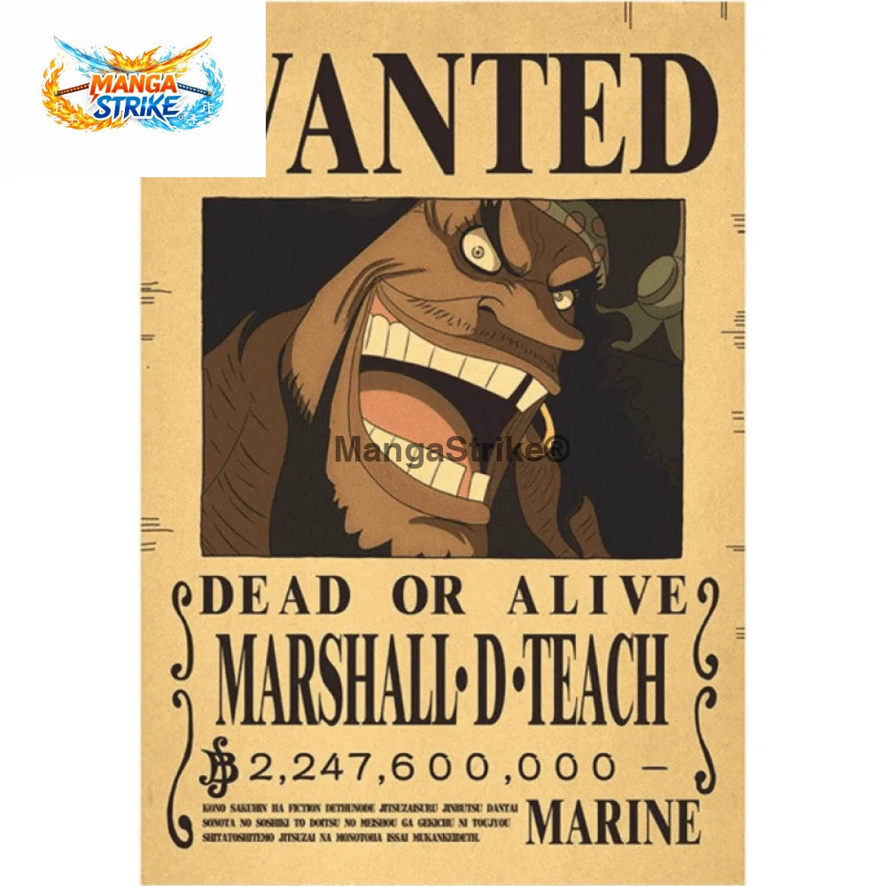 Poster One Piece - Wanted Barbe Noire - Barbe Noire - bijoux