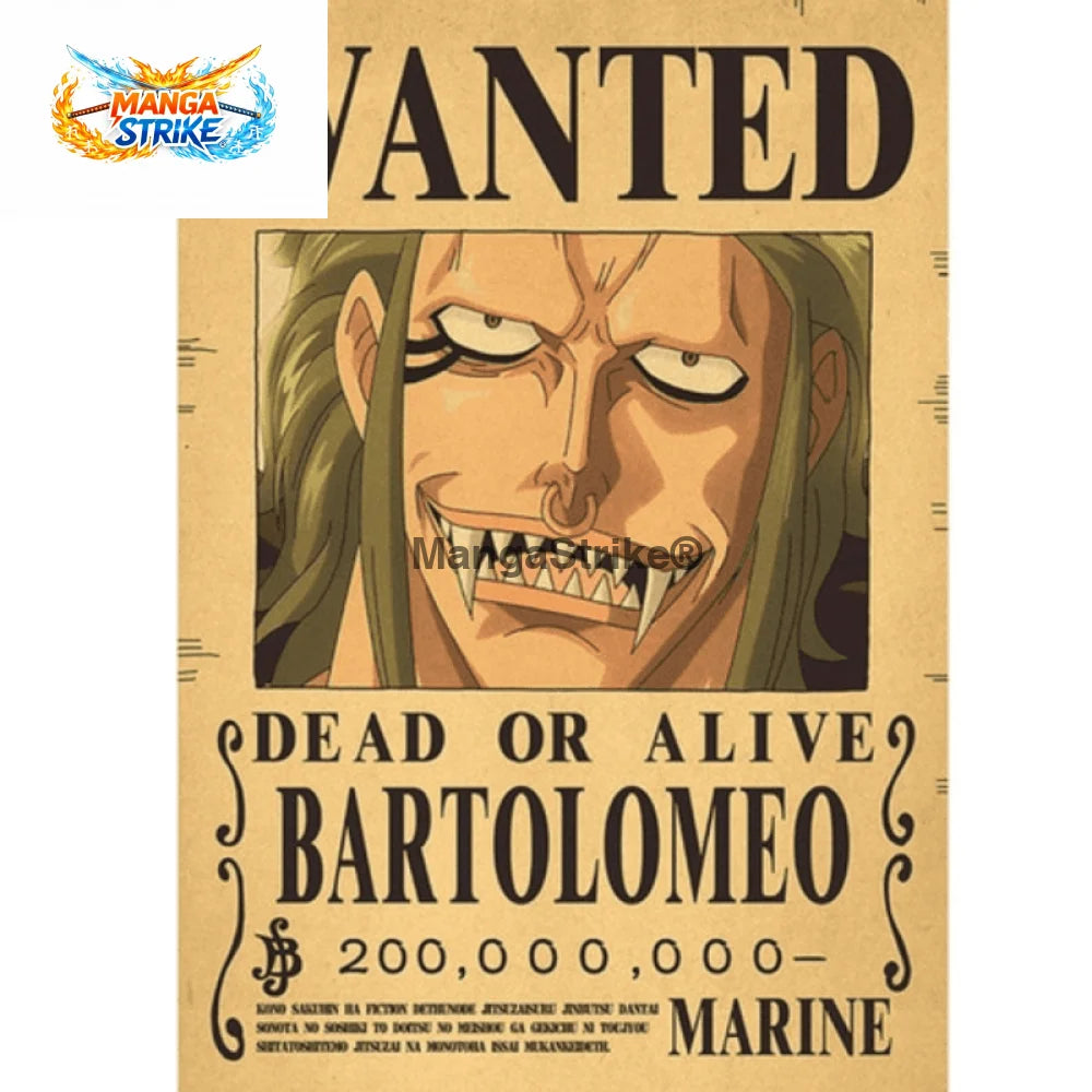 Poster One Piece - Wanted Bartolomeo - Bartolomeo - bijoux