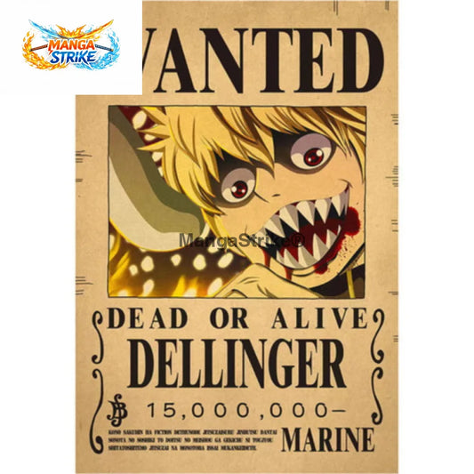 Poster One Piece - Wanted Dellinger - Poster Wanted Dellinger