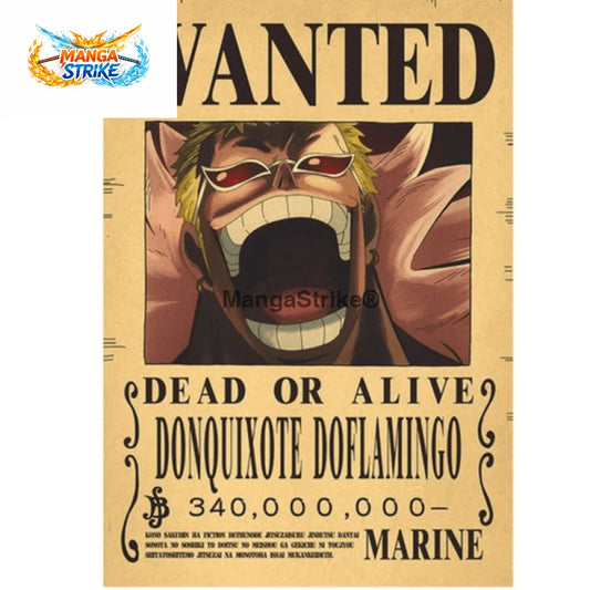 Poster One Piece - Wanted Doflamingo - Doflamingo - bijoux