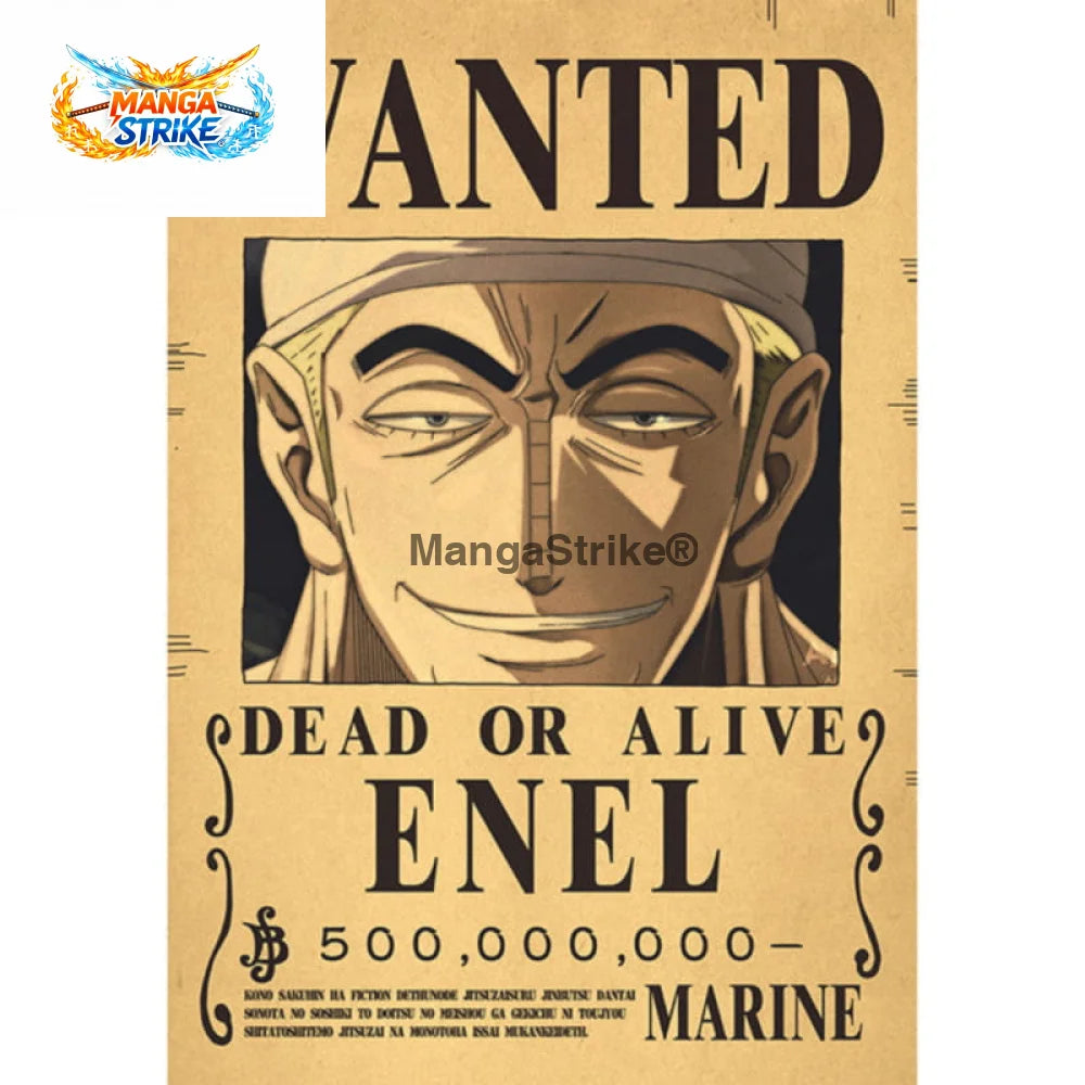 Poster One Piece - Wanted Enel - Poster Wanted Enel