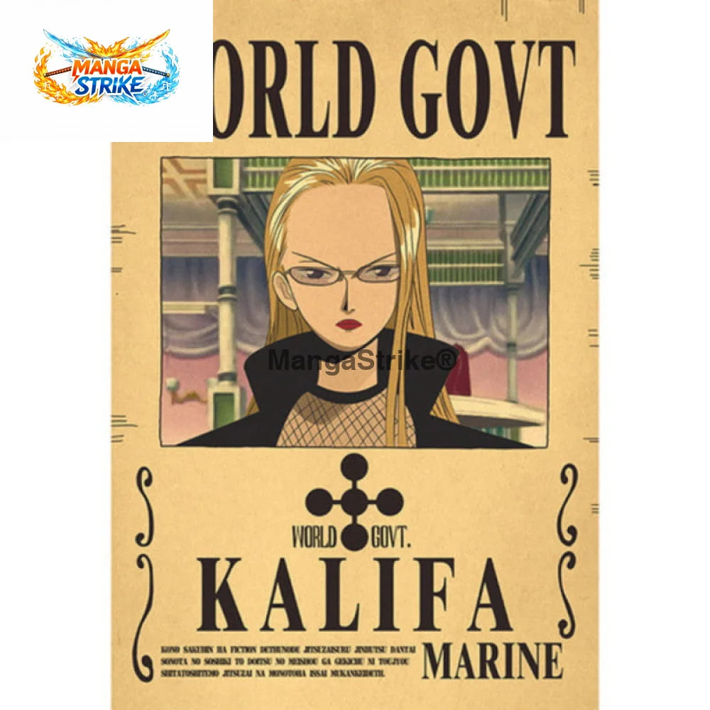 Poster One Piece - Wanted Kalifa - Poster Wanted Kalifa