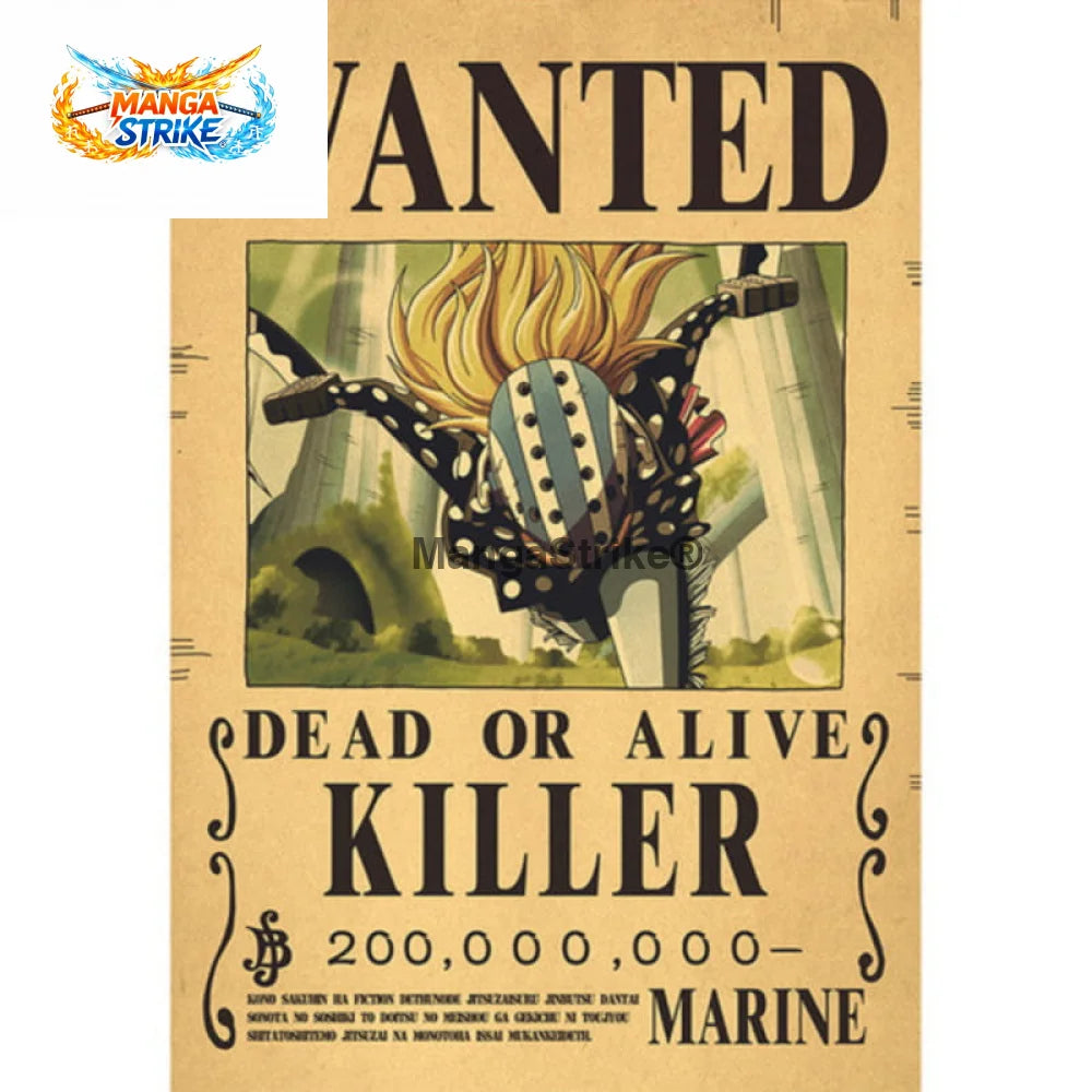 Poster One Piece - Wanted Killer - Poster Wanted Killer