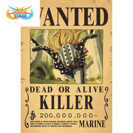 Poster One Piece - Wanted Killer - Poster Wanted Killer