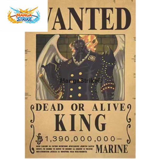 Poster One Piece - Wanted King - Poster Wanted King
