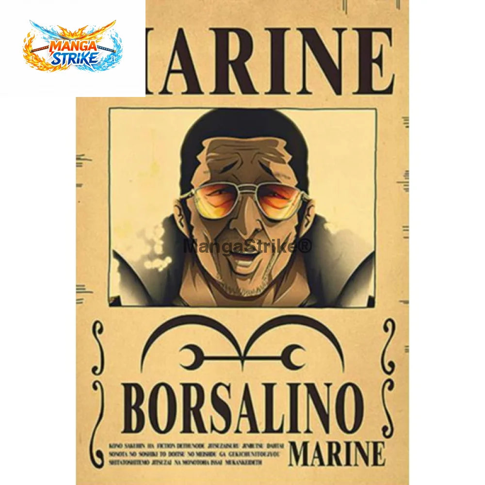 Poster One Piece - Wanted Kizaru - Poster Wanted Borsalino Kizaru