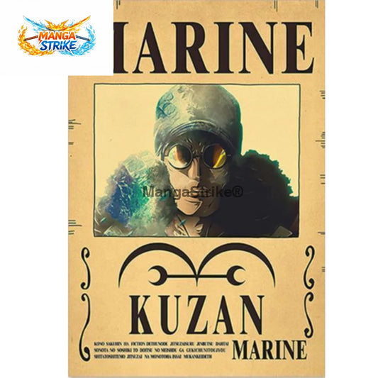 Poster One Piece - Wanted Kuzan - Poster Wanted Aokiji