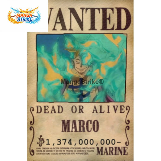 Poster One Piece - Wanted Marco - Poster Wanted Marco