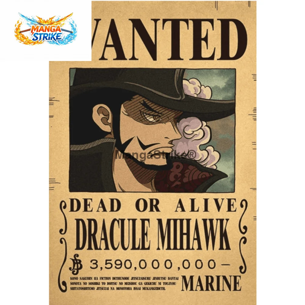 Poster One Piece - Wanted Mihawk - Mihawk - bijoux