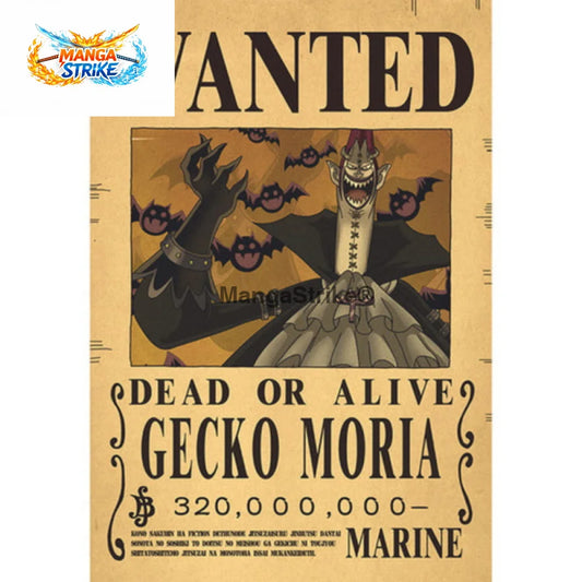 Poster One Piece - Wanted Moria - Poster Wanted Gecko Moria