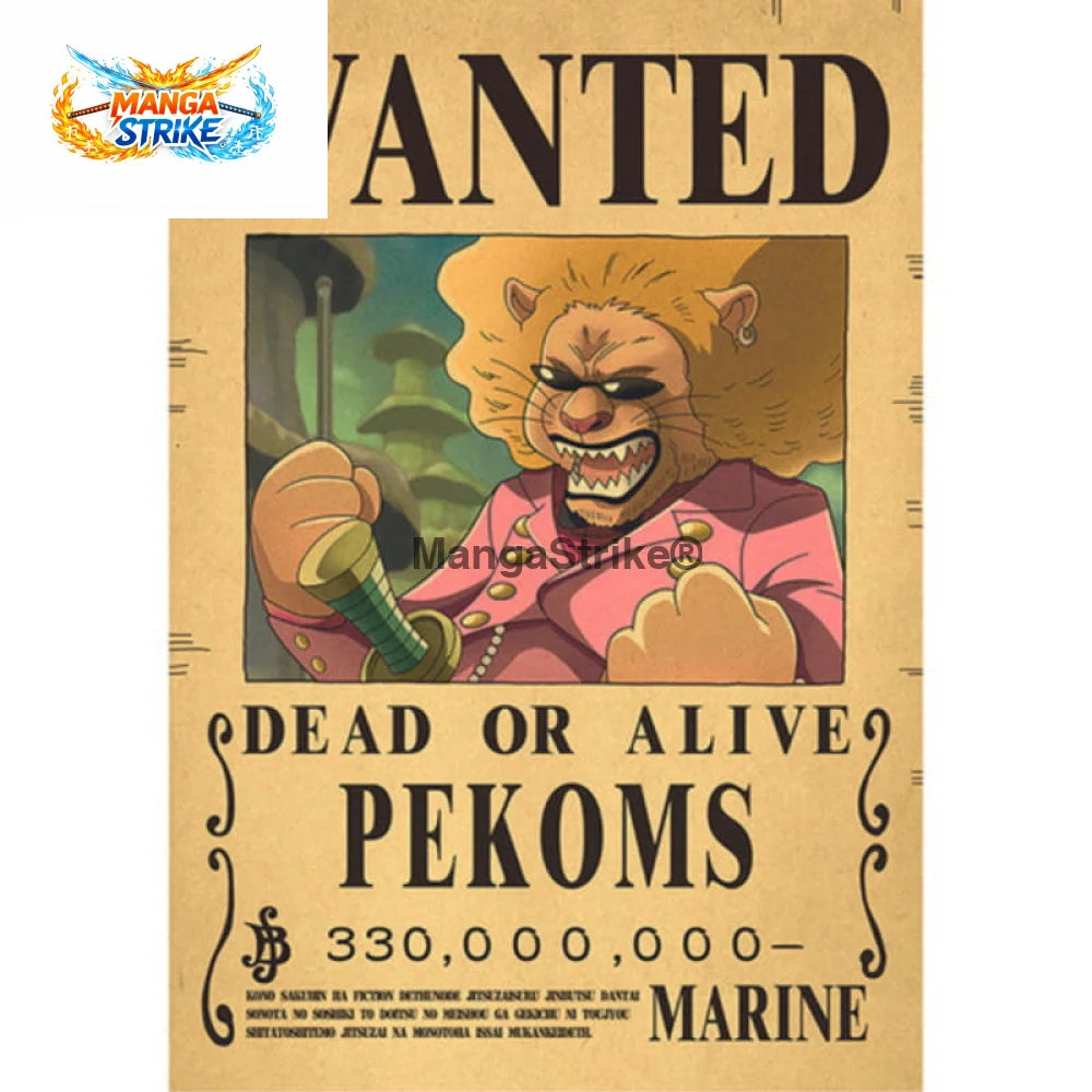 Poster One Piece - Wanted Pekoms - Poster Wanted Pekoms