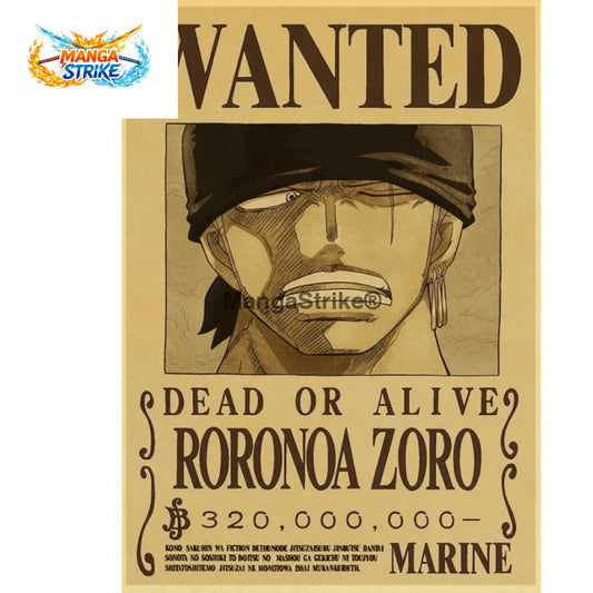 Poster One Piece - Wanted Roronoa Zoro - poster
