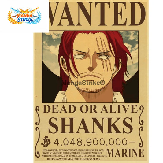 Poster One Piece - Wanted Shanks - Shanks - bijoux