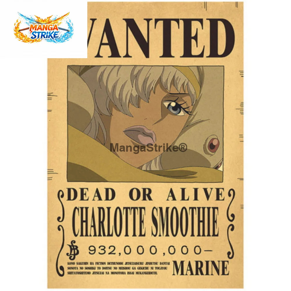 Poster One Piece - Wanted Smoothie - Poster Wanted Charlotte Smoothie