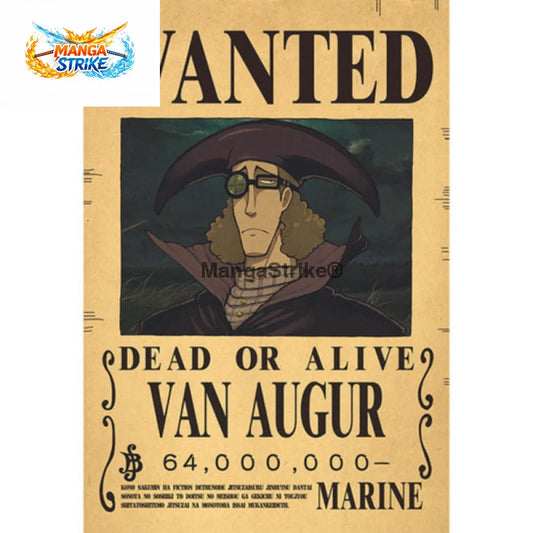 Poster One Piece - Wanted Van Augur - Poster Wanted Van Augur
