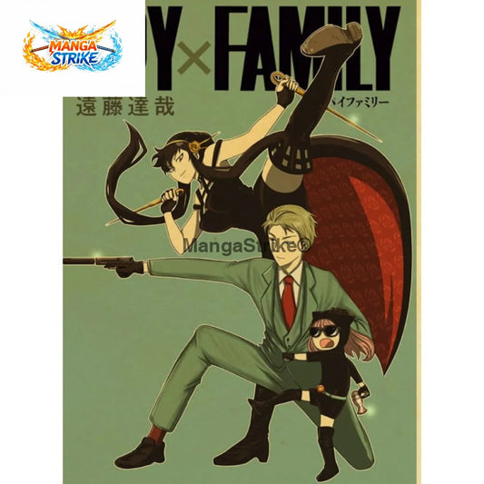 Poster Spy x Family - Famille Forger ’Combat’ - Poster Famille Forger ’Combat’
