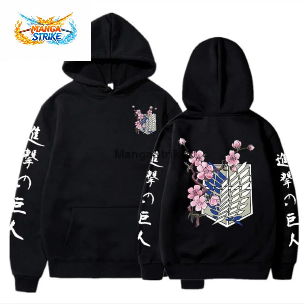Pull Attaque des Titans - Bataillon d’Exploration - Noir / XS