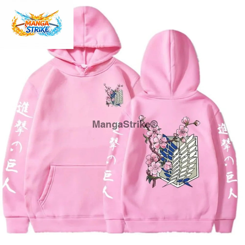 Pull Attaque des Titans - Bataillon d’Exploration - Rose / XS