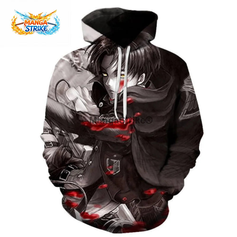 Pull Attaque des Titans - Livaï ’Blood’ - XS