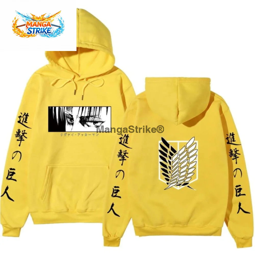 Pull Levi Ackerman- Attaque des Titans - Jaune / S