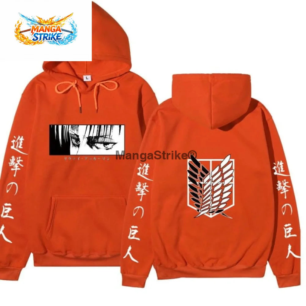 Pull Levi Ackerman- Attaque des Titans - Orange / S