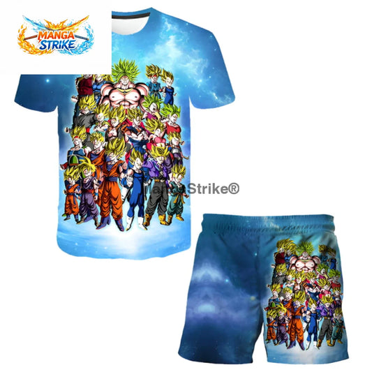 Pyjama Dragon Ball Z - Short Super Saiyajins - XS
