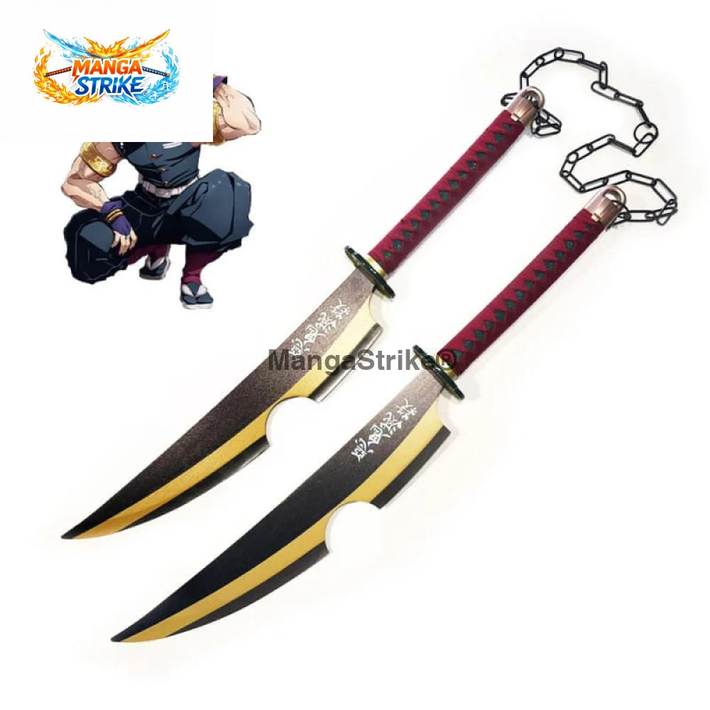Sabre Demon Slayer - Jumeaux Uzui Tengen - Sabres du Soleil Double d’Uzui Tengen - Katana