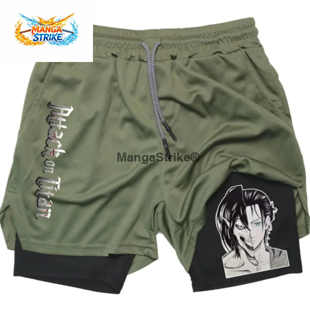 Short Attaque des Titans - Eren Jaeger x Titan Assaillant - XS