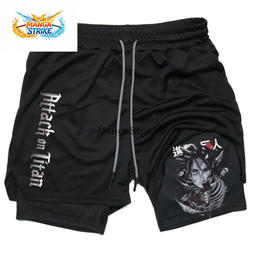 Short Attaque des Titans - Titan Originel Noir - XS