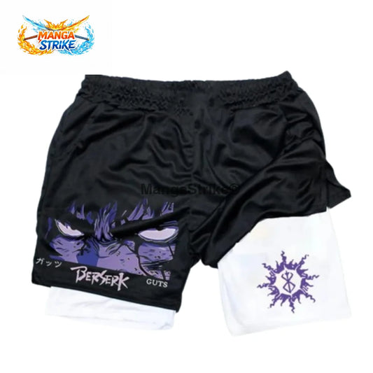 Short Berserk - Marque du Sacrifice Noir et Violet - XS