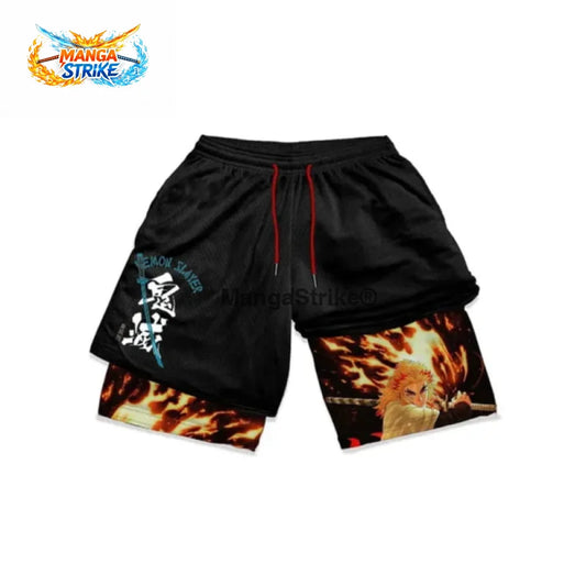 Short Demon Slayer - Rengoku Souffle de la Flamme - XS