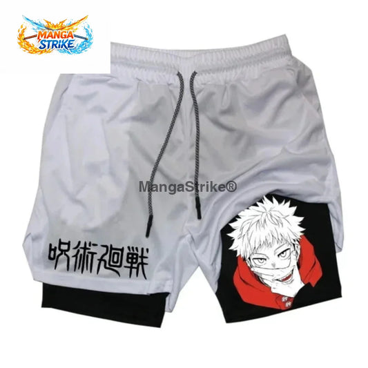 Short Jujutsu Kaisen - Yuji Blanc et Noir - XS