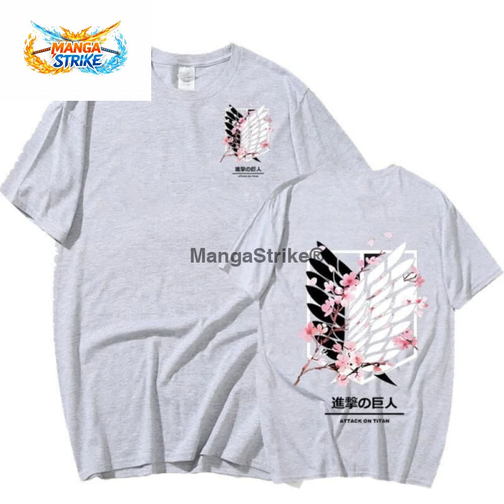 T-Shirt Attaque des Titans - Gris Bataillon d’Exploration - Gris / XS