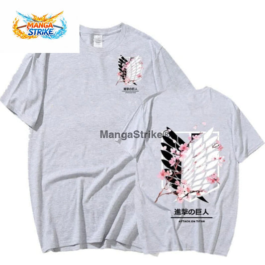 T-Shirt Attaque des Titans - Gris Bataillon d’Exploration - Gris / XS