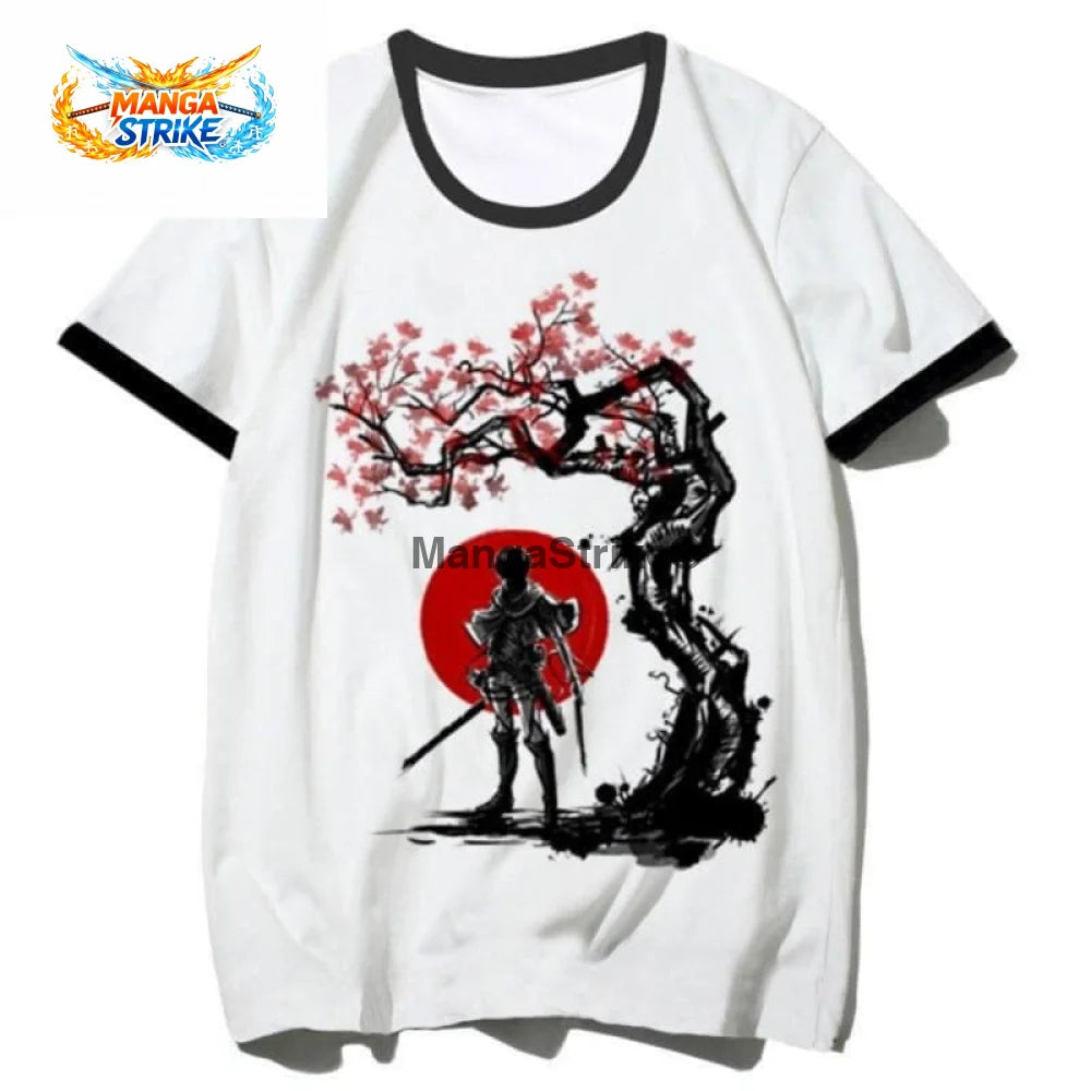 T-Shirt Attaque des Titans - Livaï ’Soleil Levant’ - XS