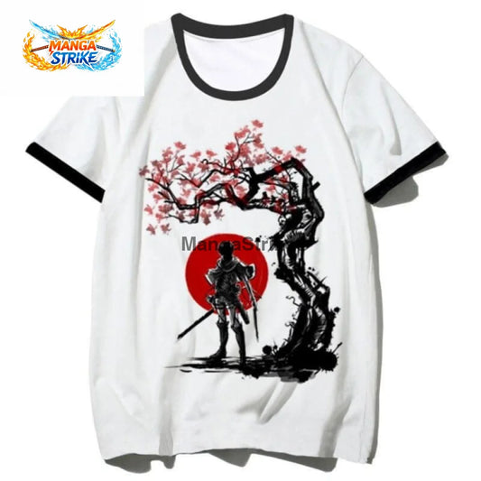 T-Shirt Attaque des Titans - Livaï ’Soleil Levant’ - XS